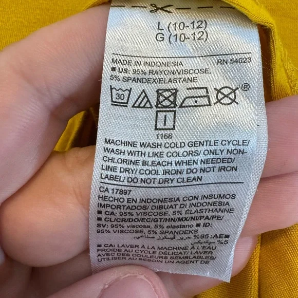 Old Navy Luxe Mustard Yellow Long Sleeve Top Girls Juniors Size L Large 10-12 - Picture 4 of 4